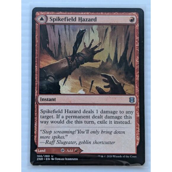 Lot 4 Spikefield Hazard/Spikefield Cave — Zendikar Rising #166 — Near Mint — MTG - Picture 4 of 4